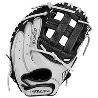 Wilson A700 33in Fastpitch Catcher's Glove, White/Black