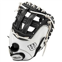 Wilson A700 33in Fastpitch Catcher's Glove, White/Black