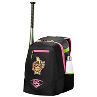 Louisville Slugger Party Animals Powerized Backpack, Black/Pink