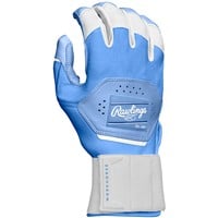 Rawlings Adult Workhorse Compression Strap Batting Gloves, Light Blue