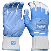 Rawlings Adult Workhorse Compression Strap Batting Gloves, Light Blue