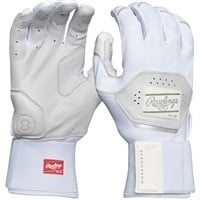 Rawlings Adult Workhorse Compression Strap Batting Gloves, White