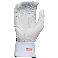 Rawlings Youth Workhorse Compression Strap Batting Gloves, Red/White/Blue