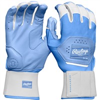 Rawlings Youth Workhorse Compression Strap Batting Gloves, Light Blue