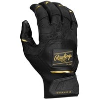 Rawlings Adult Workhorse Batting Gloves, Black/Gold