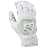 Rawlings Adult Workhorse Batting Gloves, White/White