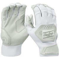 Rawlings Adult Workhorse Batting Gloves, White/White