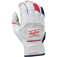 Rawlings Youth Workhorse Batting Gloves, Red/White/Blue