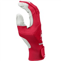 Rawlings Youth Workhorse Batting Gloves, White/Scarlet