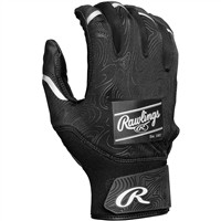Rawlings Adult Clout Batting Gloves, Black/Black
