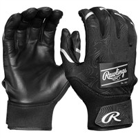 Rawlings Adult Clout Batting Gloves, Black/Black