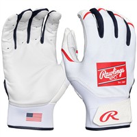 Rawlings Youth Clout Batting Gloves, Red/White/Blue