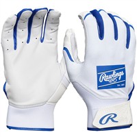Rawlings Youth Clout Batting Gloves, White/Royal