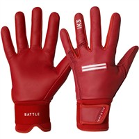 Warstic Adult IK3 Pro Long Cuff Batting Gloves, Red