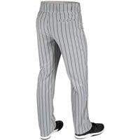 Champro Men's Triple Crown 2.0 Pinstripe Open-Bottom Baseball Pant, Grey/Black