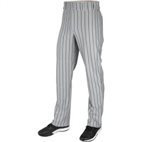 Champro Men's Triple Crown 2.0 Pinstripe Open-Bottom Baseball Pant, Grey/Black
