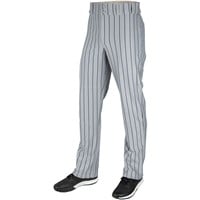 Champro Men's Triple Crown 2.0 Pinstripe Open-Bottom Baseball Pant, Grey/Navy