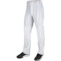Champro Men's Triple Crown 2.0 Pinstripe Open-Bottom Baseball Pant, White/Navy