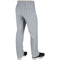 Champro Youth Triple Crown 2.0 Pinstripe Open-Bottom Baseball Pant, Grey/Navy