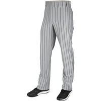 Champro Youth Triple Crown 2.0 Pinstripe Open-Bottom Baseball Pant, Grey/Black