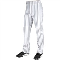 Champro Youth Triple Crown 2.0 Pinstripe Open-Bottom Baseball Pant, White/Navy