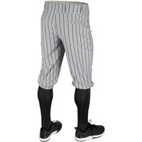 Champro Youth Triple Crown 2.0 Pinstripe Knicker Baseball Pant, Grey/Black