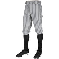 Champro Youth Triple Crown 2.0 Pinstripe Knicker Baseball Pant, Grey/Black