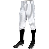 Champro Youth Triple Crown 2.0 Pinstripe Knicker Baseball Pant, White/Black