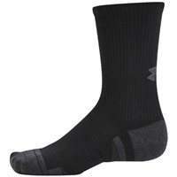 Under Armour Performance Tech 6pk Crew Socks, Black/Grey