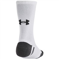Under Armour Performance Tech 6pk Crew Socks, White/Grey