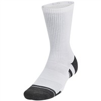 Under Armour Performance Tech 6pk Crew Socks, White/Grey