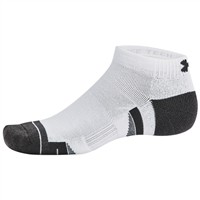 Under Armour Performance Tech 6pk Low Socks, White/Grey