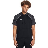 Under Armour Men's Team Command Warm-Up Short Sleeve Hoodie, Black
