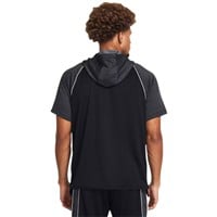 Under Armour Men's Team Command Warm-Up Short Sleeve Hoodie, Black