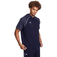 Under Armour Men's Team Command Warm-Up Short Sleeve Hoodie, Navy