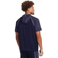 Under Armour Men's Team Command Warm-Up Short Sleeve Hoodie, Navy