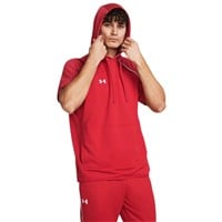 Under Armour Men's Team Command Warm-Up Short Sleeve Hoodie, Red