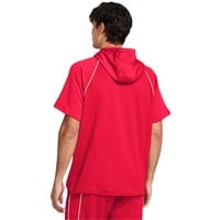 Under Armour Men's Team Command Warm-Up Short Sleeve Hoodie, Red