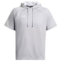 Under Armour Men's Team Command Warm-Up Short Sleeve Hoodie, Light Grey