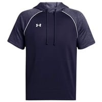 Under Armour Men's Team Command Warm-Up Short Sleeve Hoodie, Navy