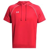 Under Armour Men's Team Command Warm-Up Short Sleeve Hoodie, Red