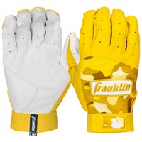 Franklin Adult Digitek Hi-Lite Batting Gloves, Yellow/White
