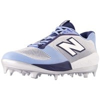 New Balance Men's Fuel Cell COMPv4 Low Molded Baseball Cleats, Light Blue/White