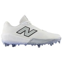 New Balance Men's Fuel Cell COMPv4 Low Molded Baseball Cleats, White/Silver