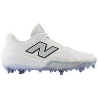 New Balance Men's Fuel Cell COMPv4 Low Molded Baseball Cleats, White/Silver