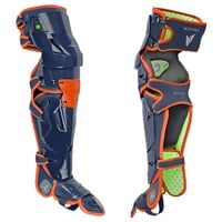 All Star MVP Pro Adult Catcher's Set, Navy/Orange