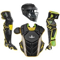 All Star MVP Pro Adult Catcher's Set, Black/Gold