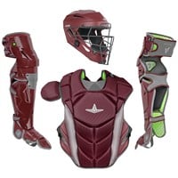 All Star MVP Pro Adult Catcher's Set, Maroon/Graphite