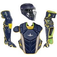 All Star MVP Pro Adult Catcher's Set, Navy/Gold