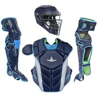 All Star MVP Pro Adult Catcher's Set, Navy/Sky Blue